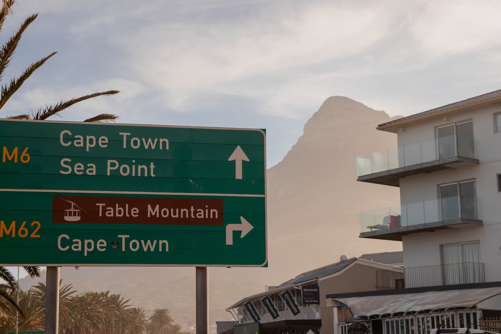 Signpost with Table Mountain in the Background